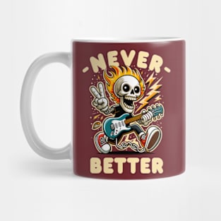 Preppy Skeleton Electric Guitar Mug